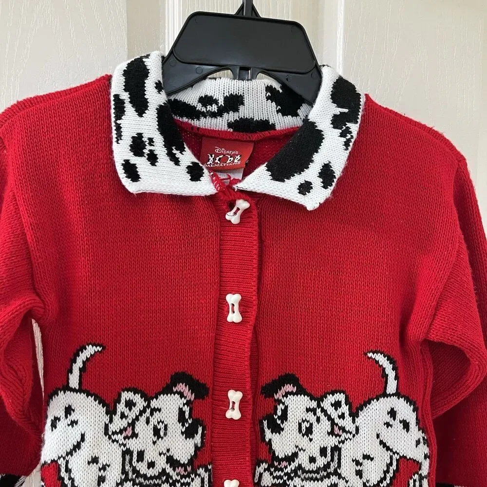 Vintage Disney 101 Dalmatians Sweater Cardigan and Skirt 2-Pc Set USA Girls